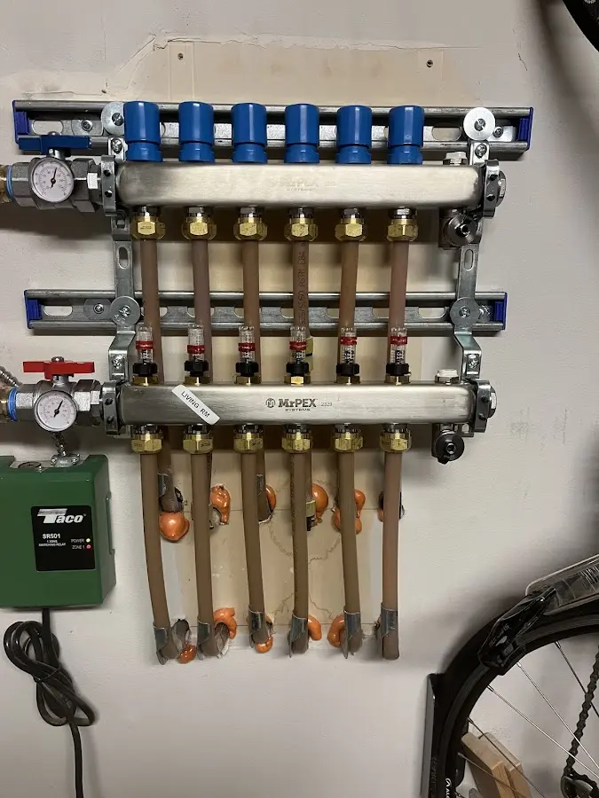 Plumber performing Gas Line Installation at a residential property in Minster